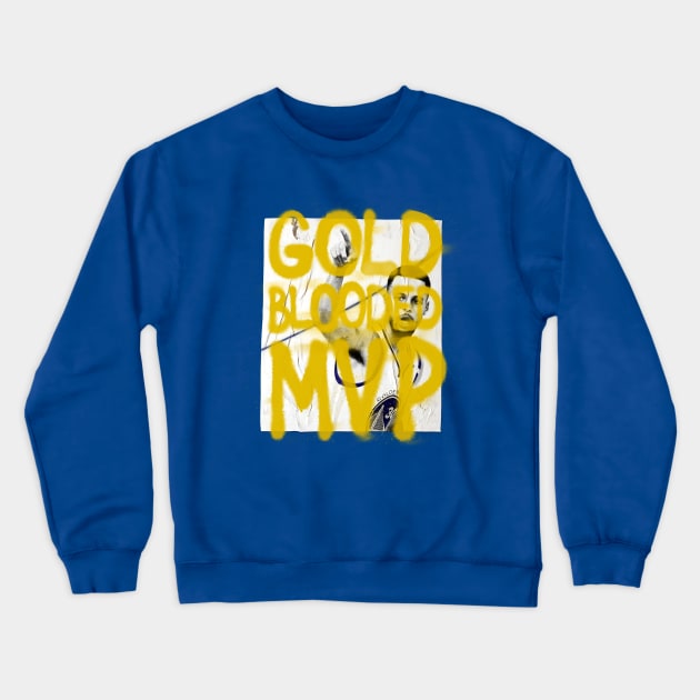 Steph Curry Gold Blooded MVP! Crewneck Sweatshirt by Aefe